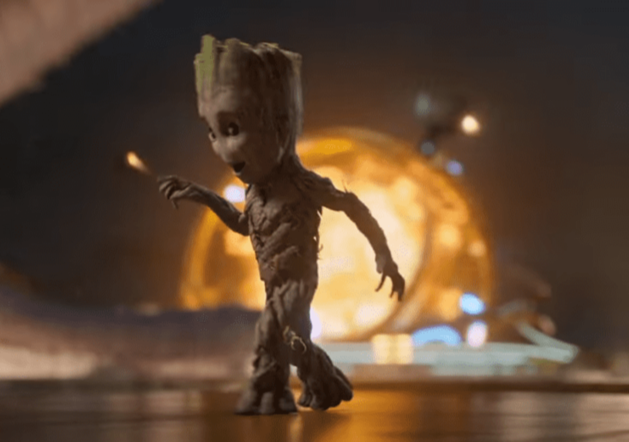 Screenshot of Baby Groot Dance - from Guardians of the Galaxy (2014)
