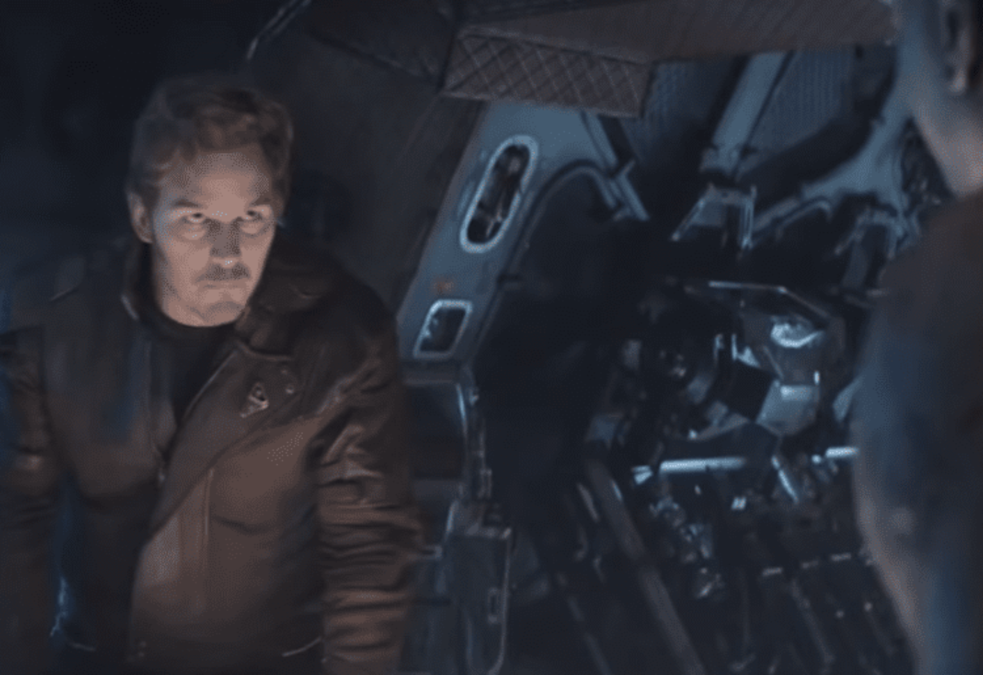 Screenshot of Chris Pratt and Dave Bautista - from Guardians of the Galaxy (2014)