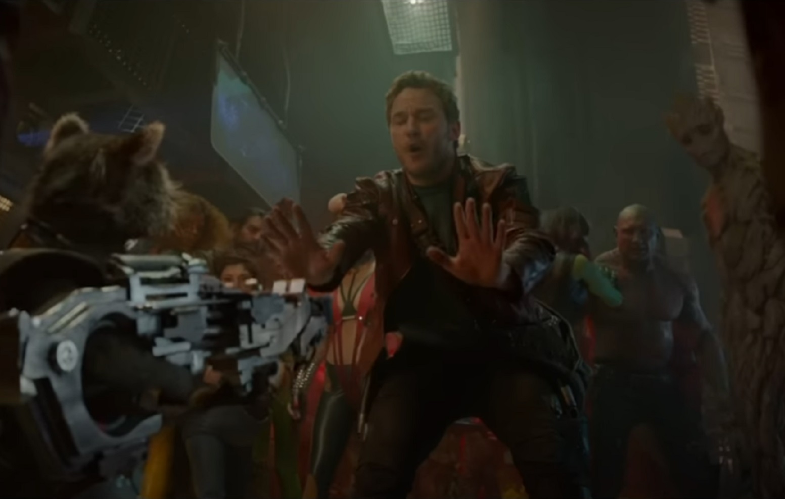 Screenshot of Chris Pratt looking upset  - from Guardians of the Galaxy (2014)