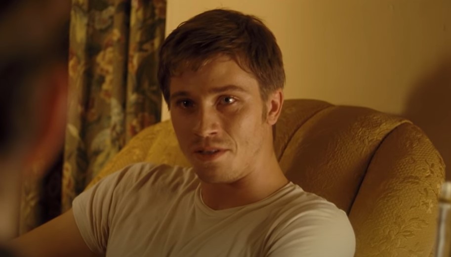 Garrett Hedlund as  Dean Moriarty  based on Neal Cassady sitting 