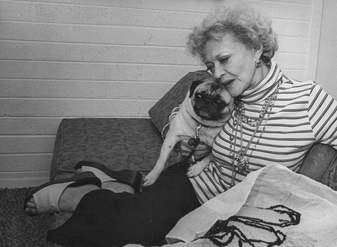 AUG 12 1976 Actress Sylvia Sidney With Pug, Ladybug