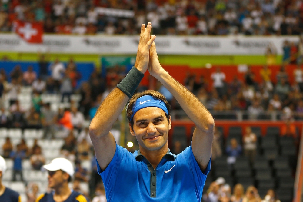 Swiss tennis player Roger federer in Brazil in December 2012