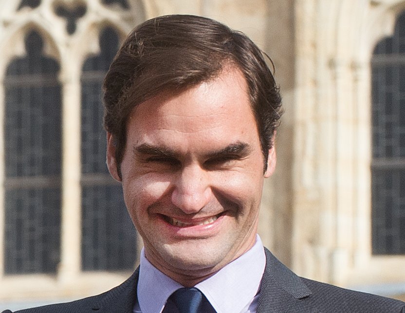 Roger Federer during his visit in Prague, Czech republic