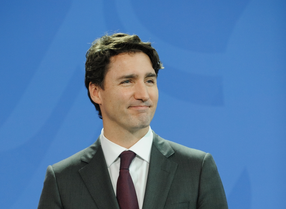 Justin Trudeau pictured at the German Chancellery