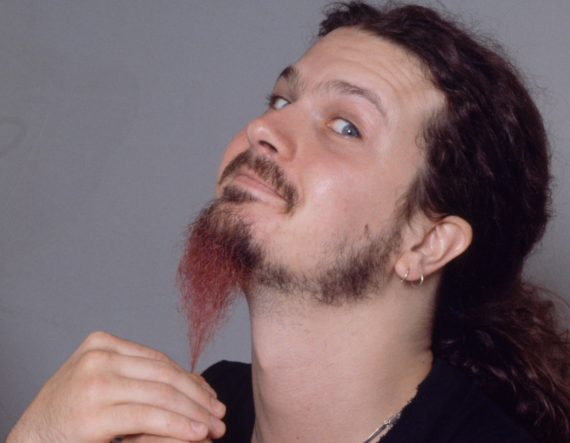 Dimebag Darrell of Pantera in black