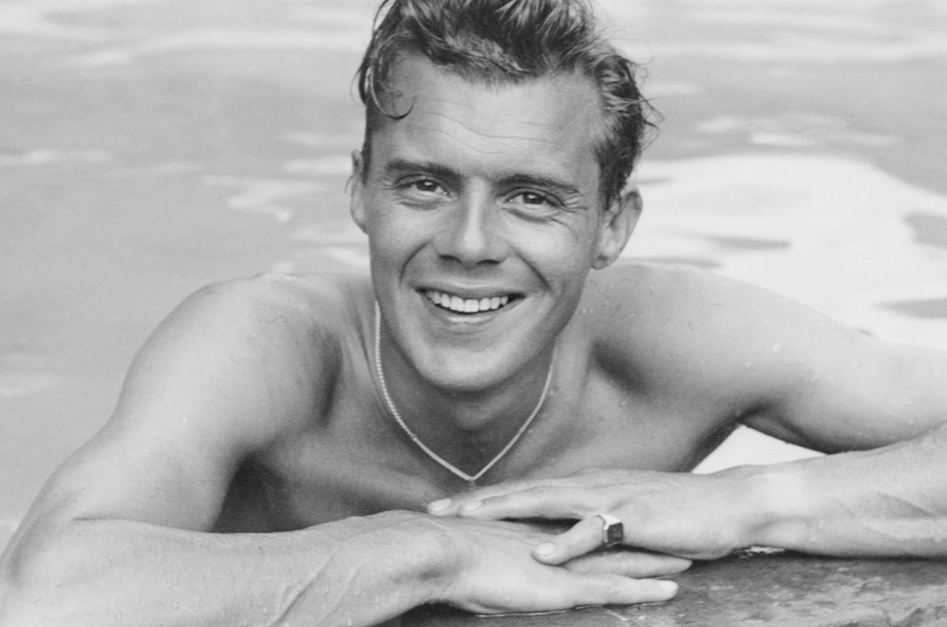 Portrait of Dirk Bogarde in a Pool