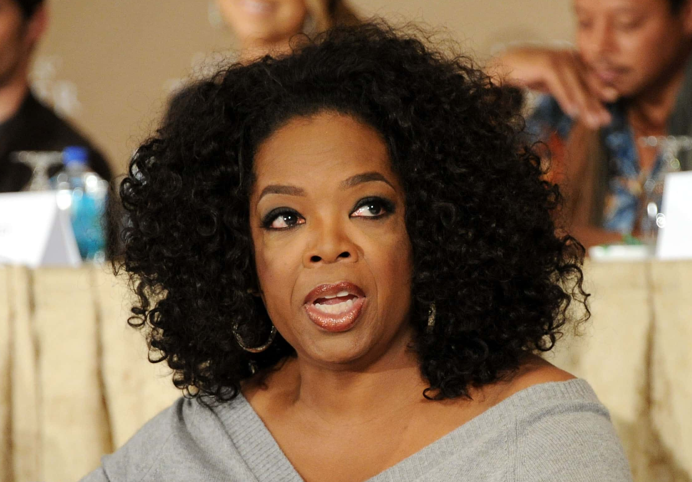 Oprah Winfrey attends the press conference for The Weinstein Company