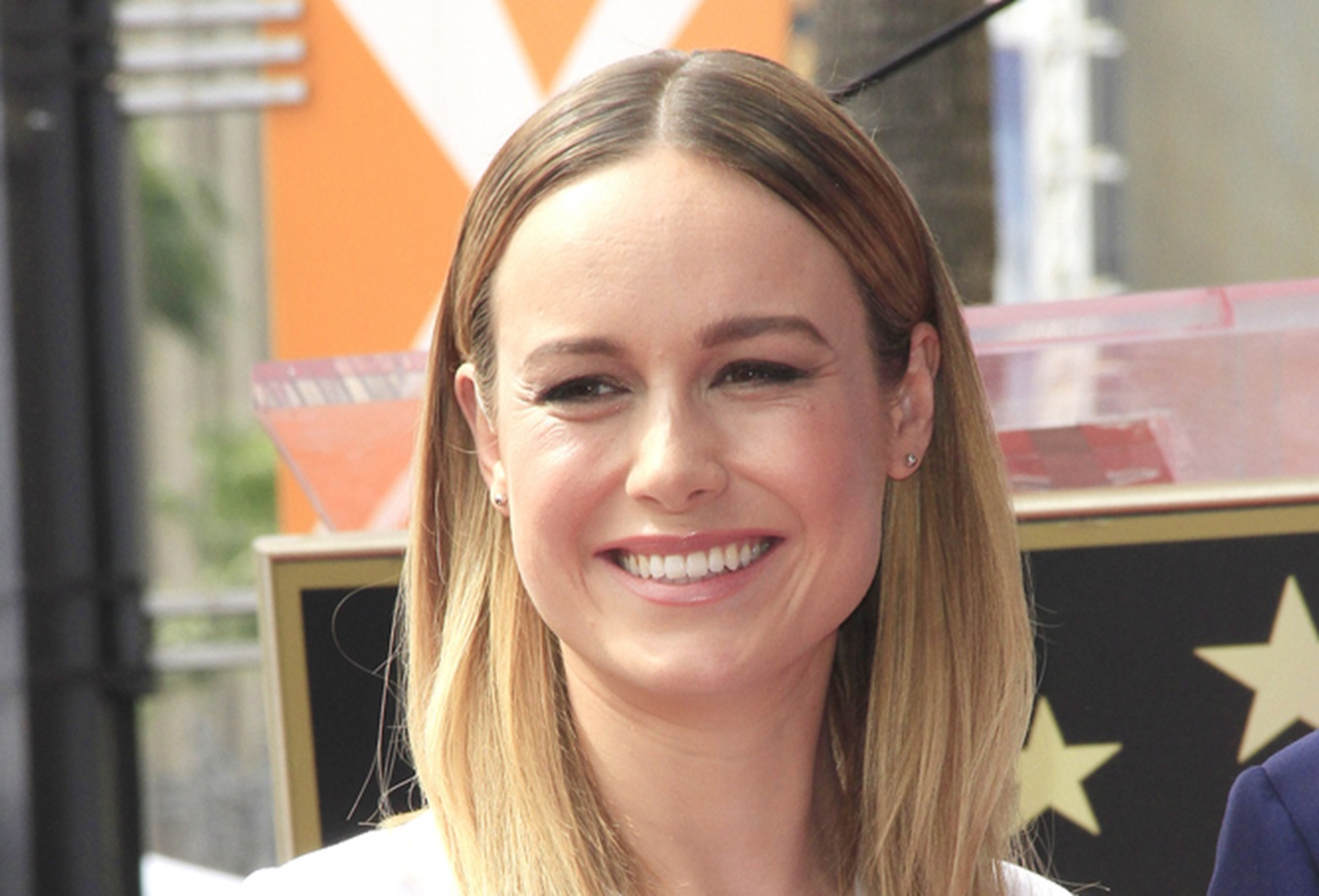 Brie Larson as John Goodman is honored with a star on the Hollywood Walk of Fame