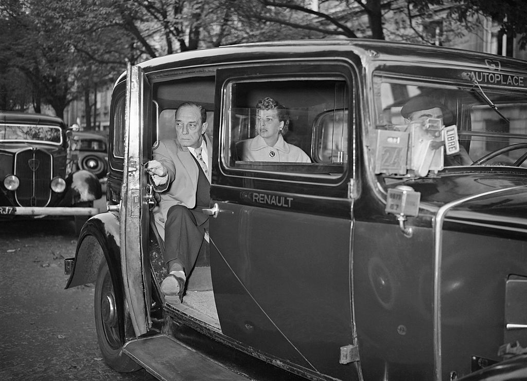 US actor and film director Buster Keaton and wife