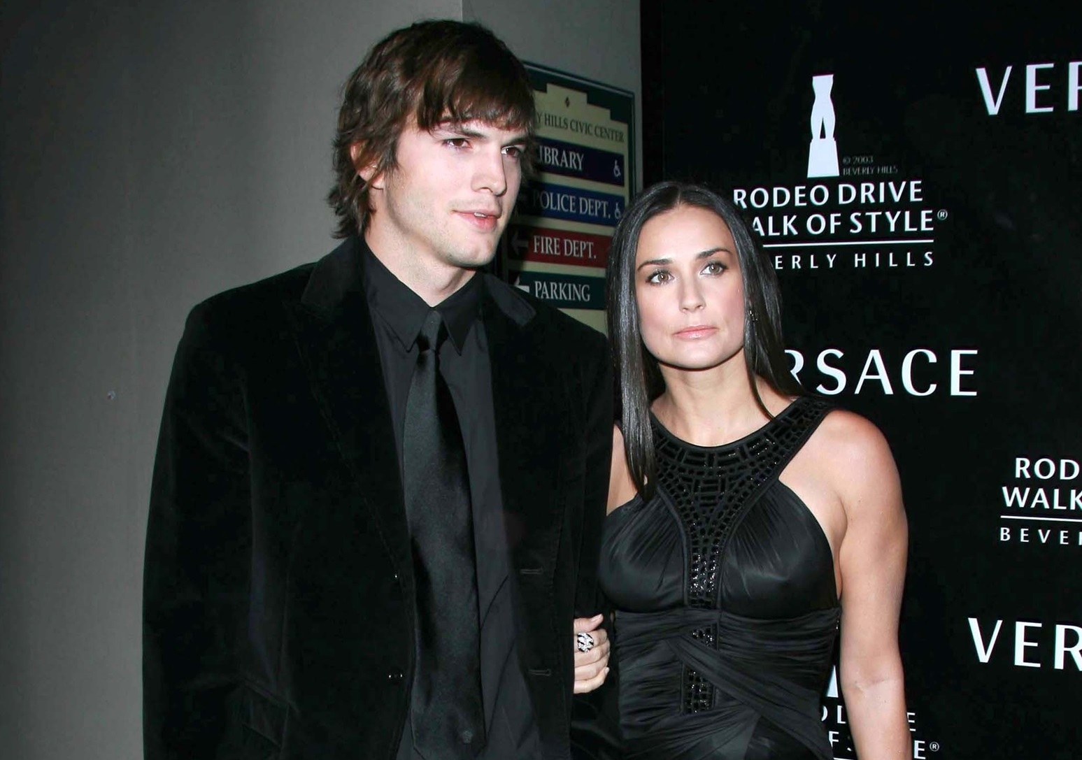 Ashton Kutcher and Demi Moore at the celebration for The Rodeo Drive Walk