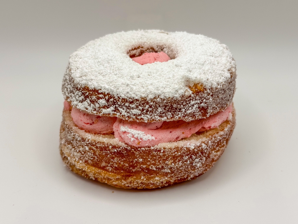 Raspberry Cronut Donut Sandwich, Cream Filled Donut Sandwich