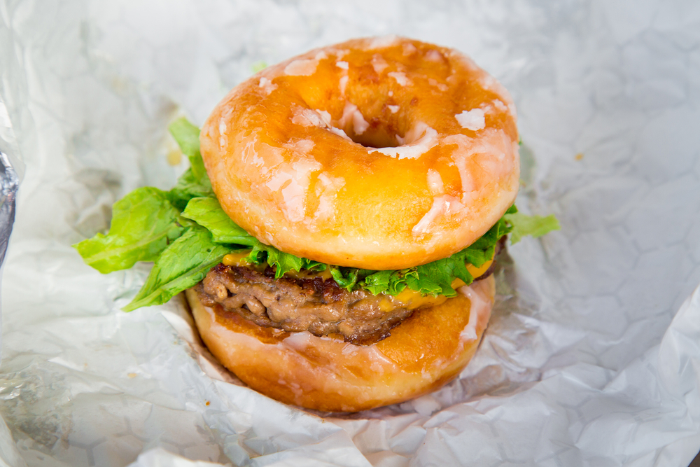 A Luther Burger, or doughnut burger