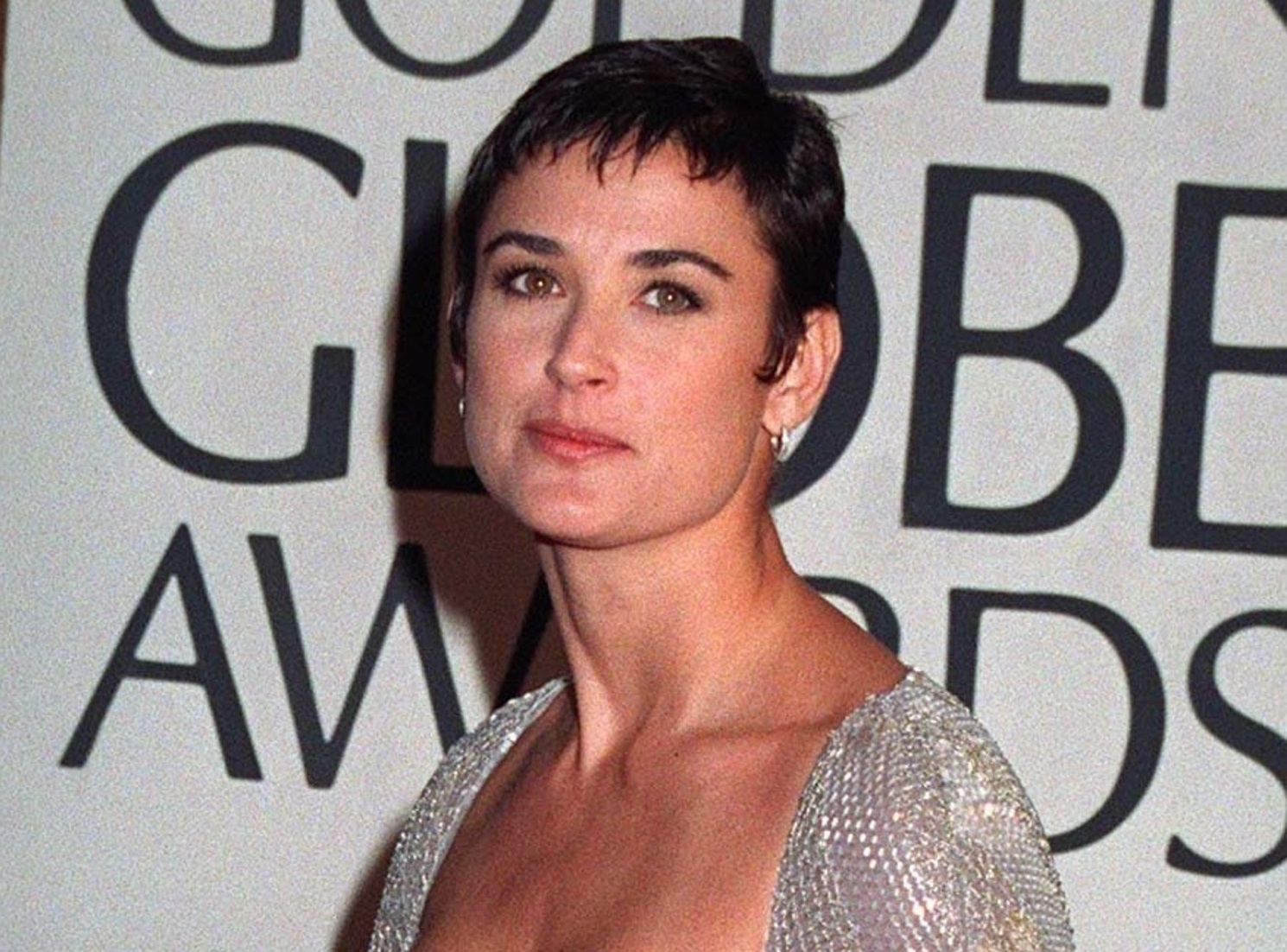 Actress DEMI MOORE at the Golden Globe Awards