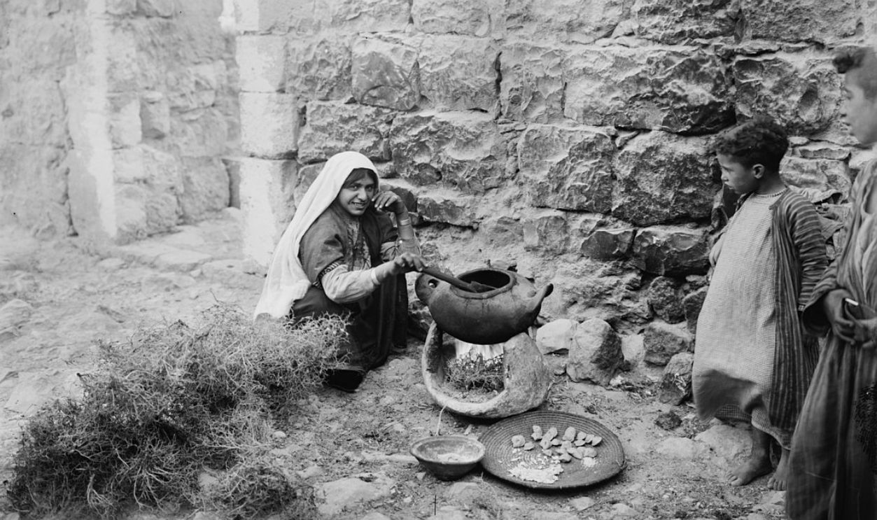 Woman cooking food