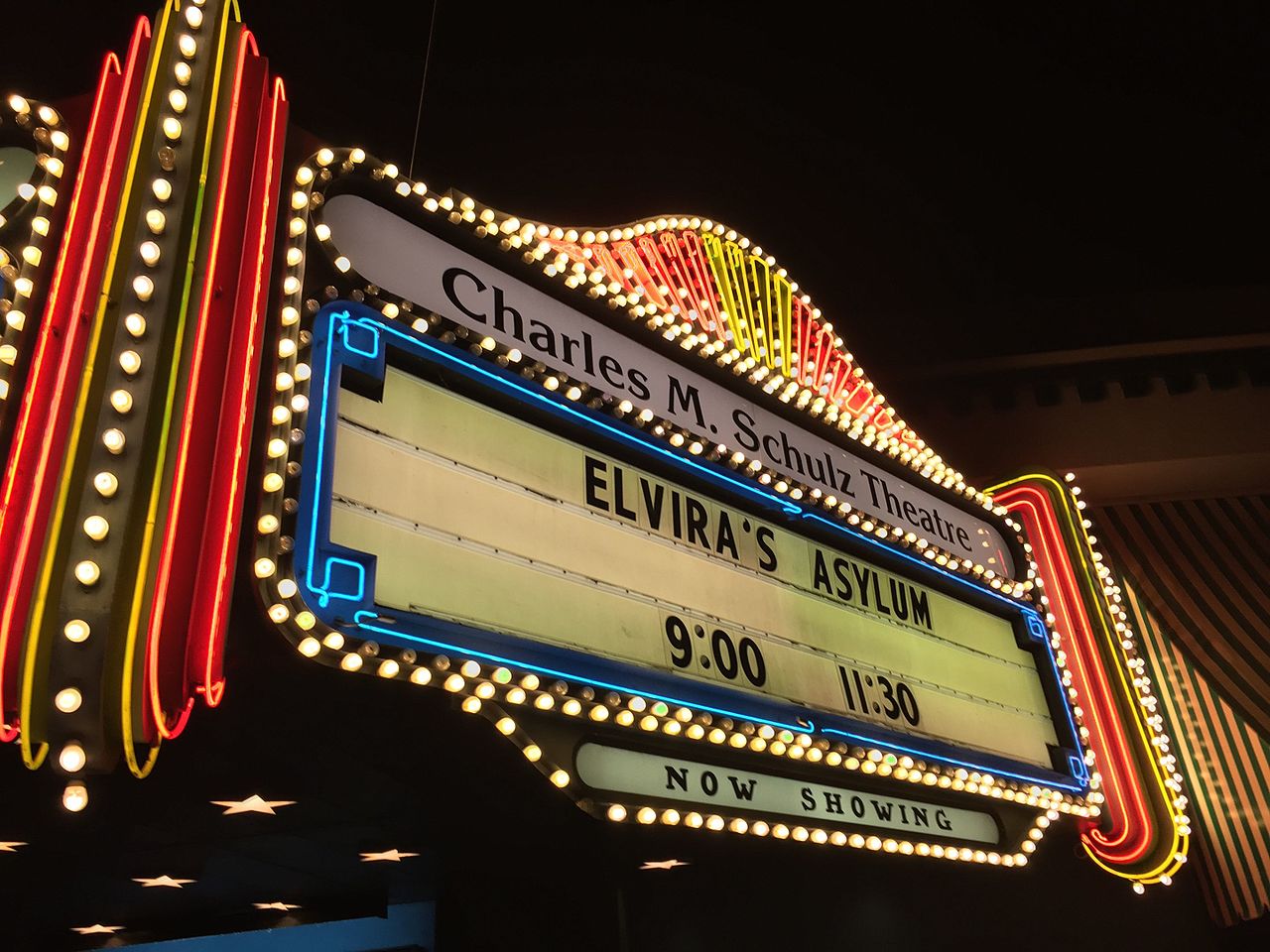 Elvira's Asylum Marquee