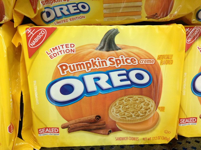 Close Up Photo of Pumpkin Spice Oreo Cookies