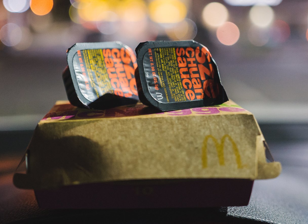 Close up of Szechuan Sauce