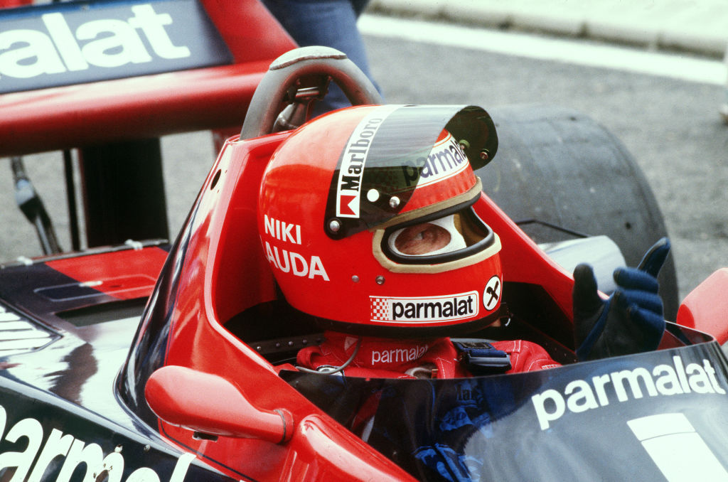 Niki Lauda training in F1