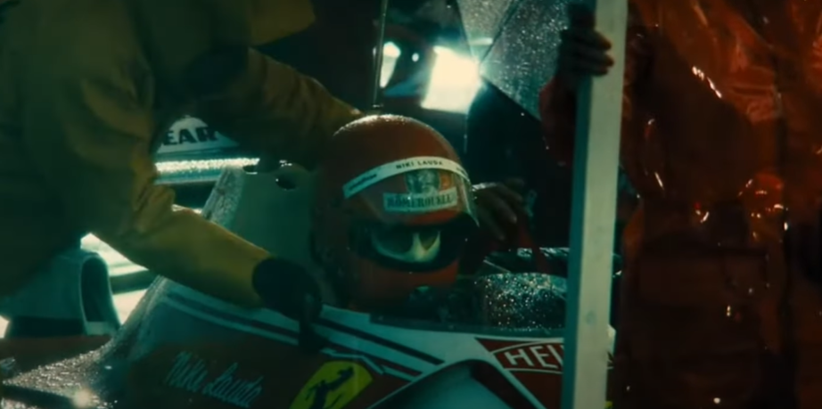 Daniel Brühl as Niki Lauda in Rush (2013)