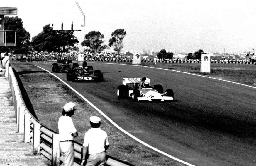 Niki Lauda racing in BRM car