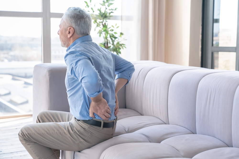 Senior  man with  back pain