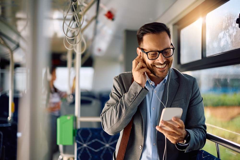 Man listening to music