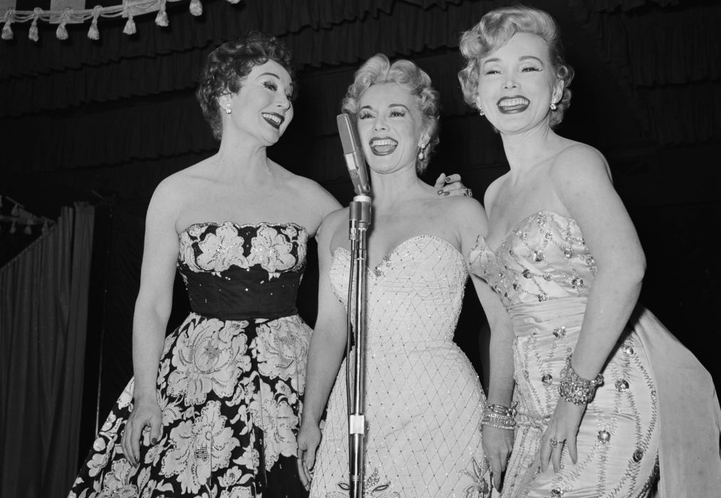 The Gabor sisters perform at an opening