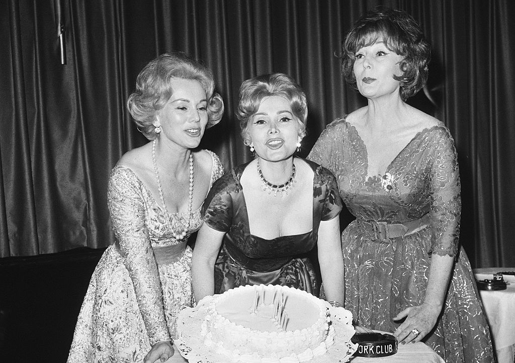 The Gabor Sisters with a birthday cake