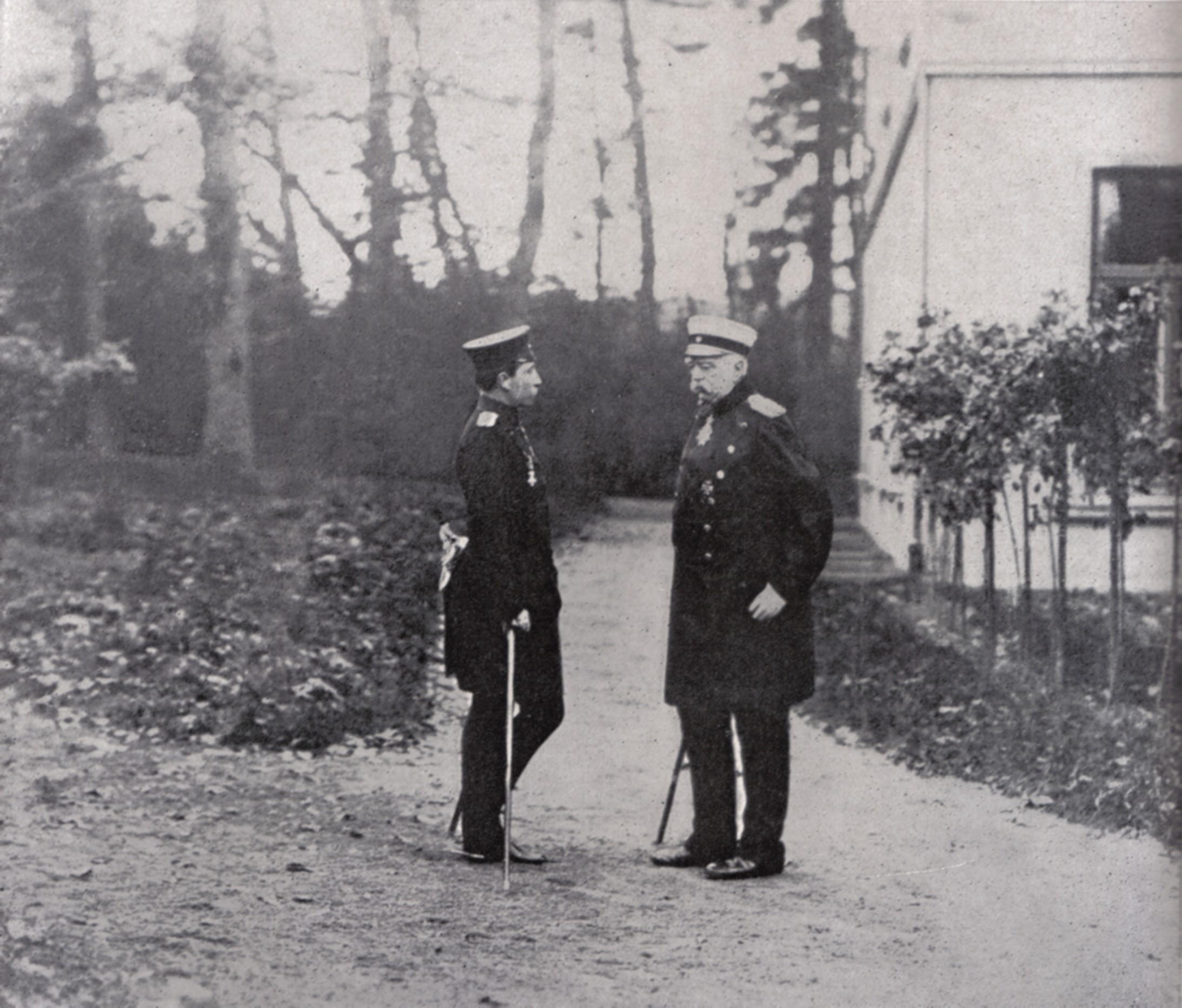 Wilhelm II and Bismarck in uniforms