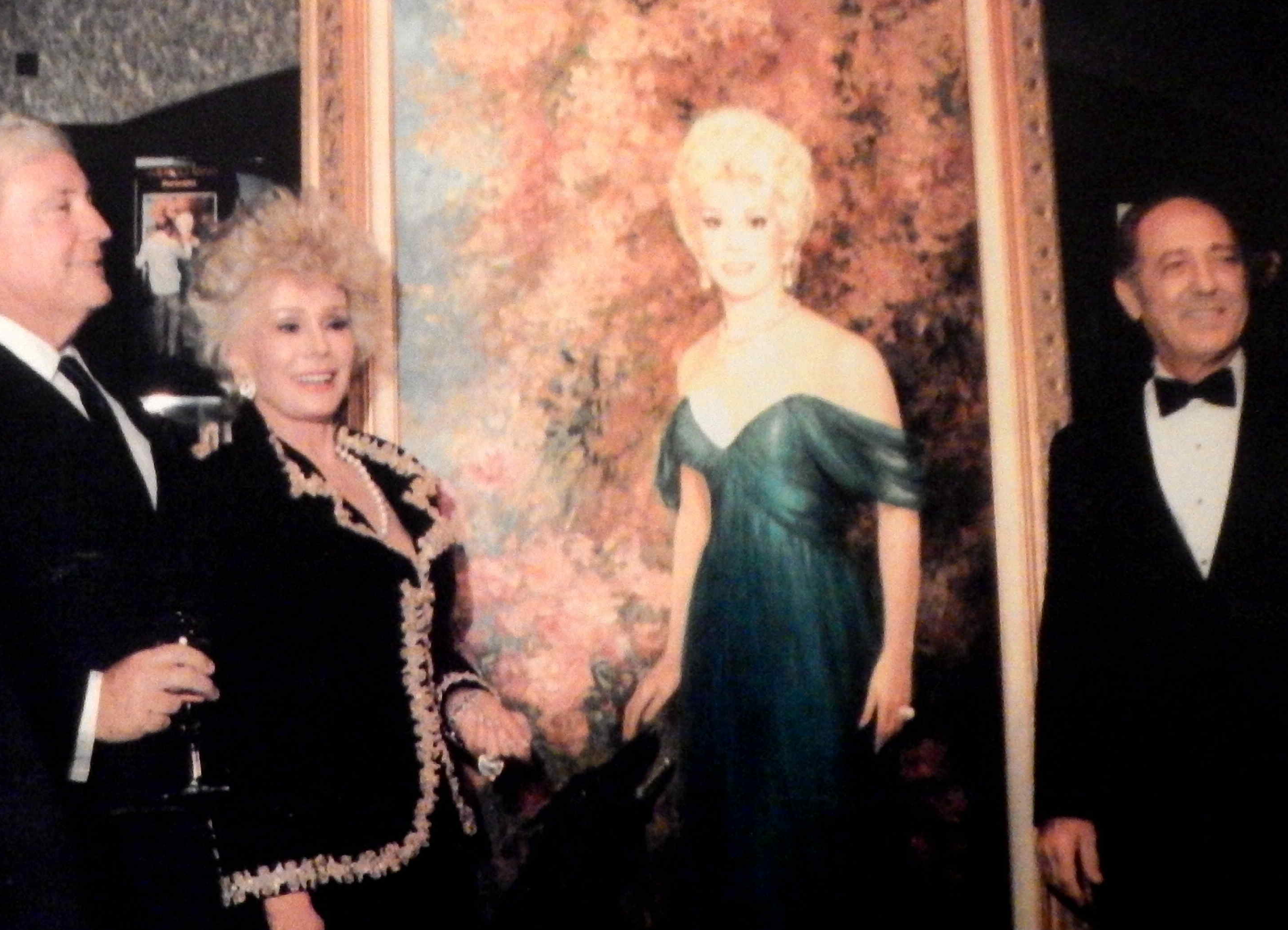Presentation of Portrait to Eva Gabor