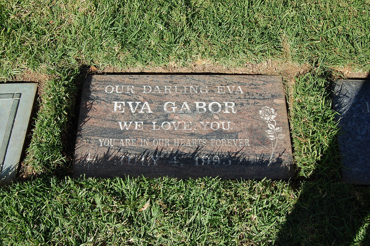 Eva Gabor Grave In Brentwood, California