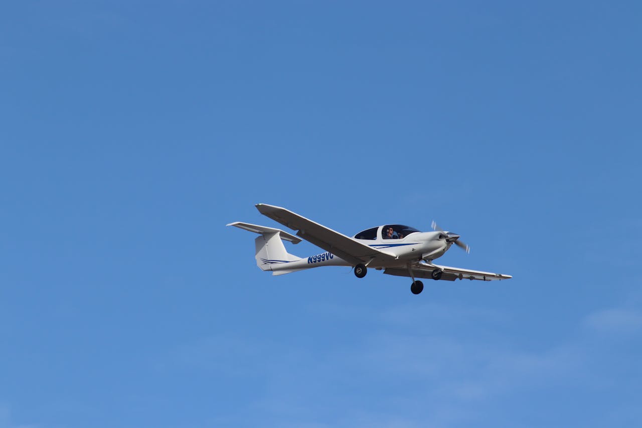 Small plane flying