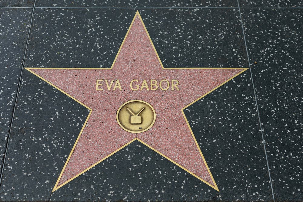 Eva Gabor star on the Hollywood Walk of Fame