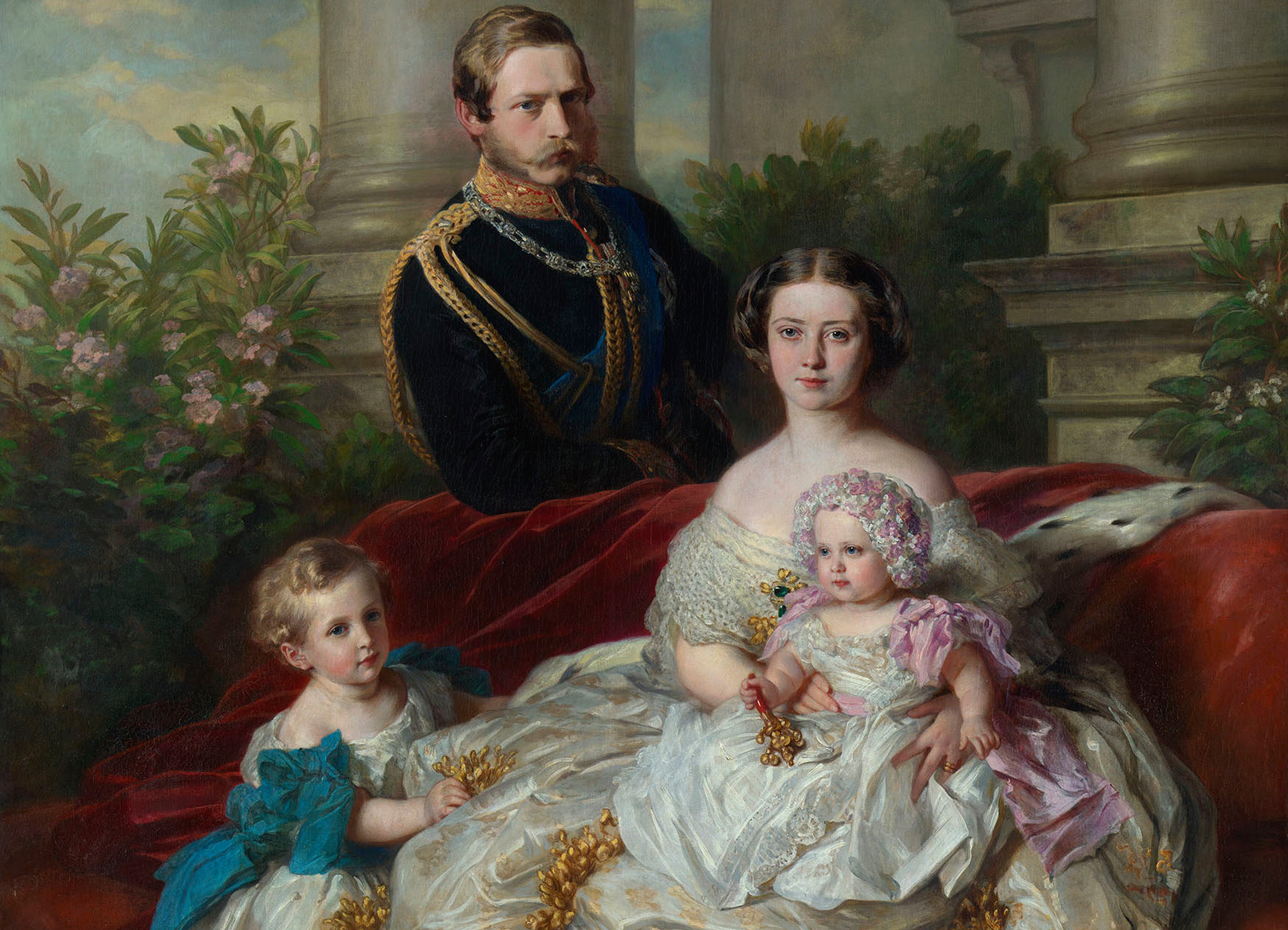 Portrait of Wilhelm II as a baby and his family