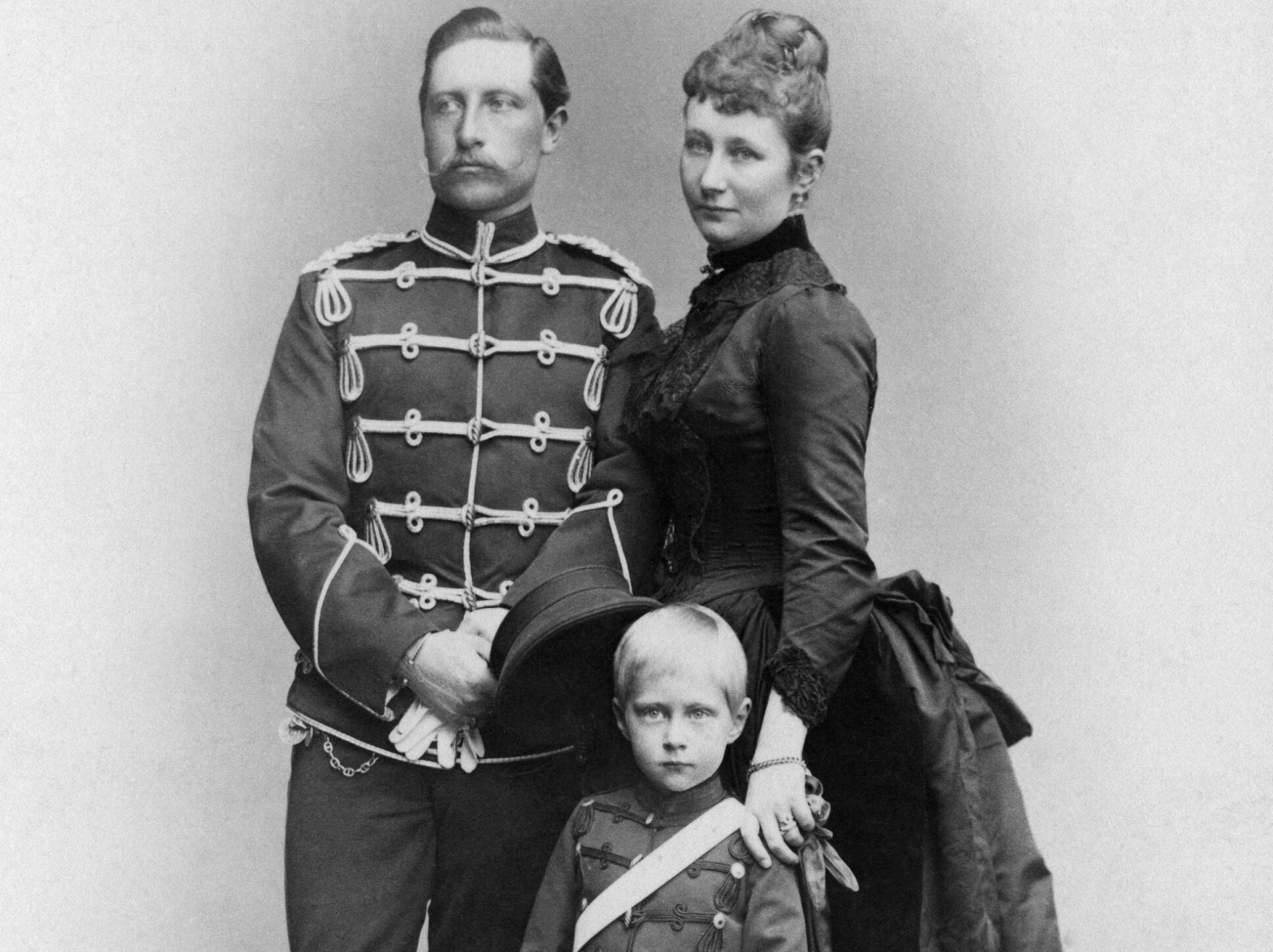 Wilhelm II with his wife and eldest son