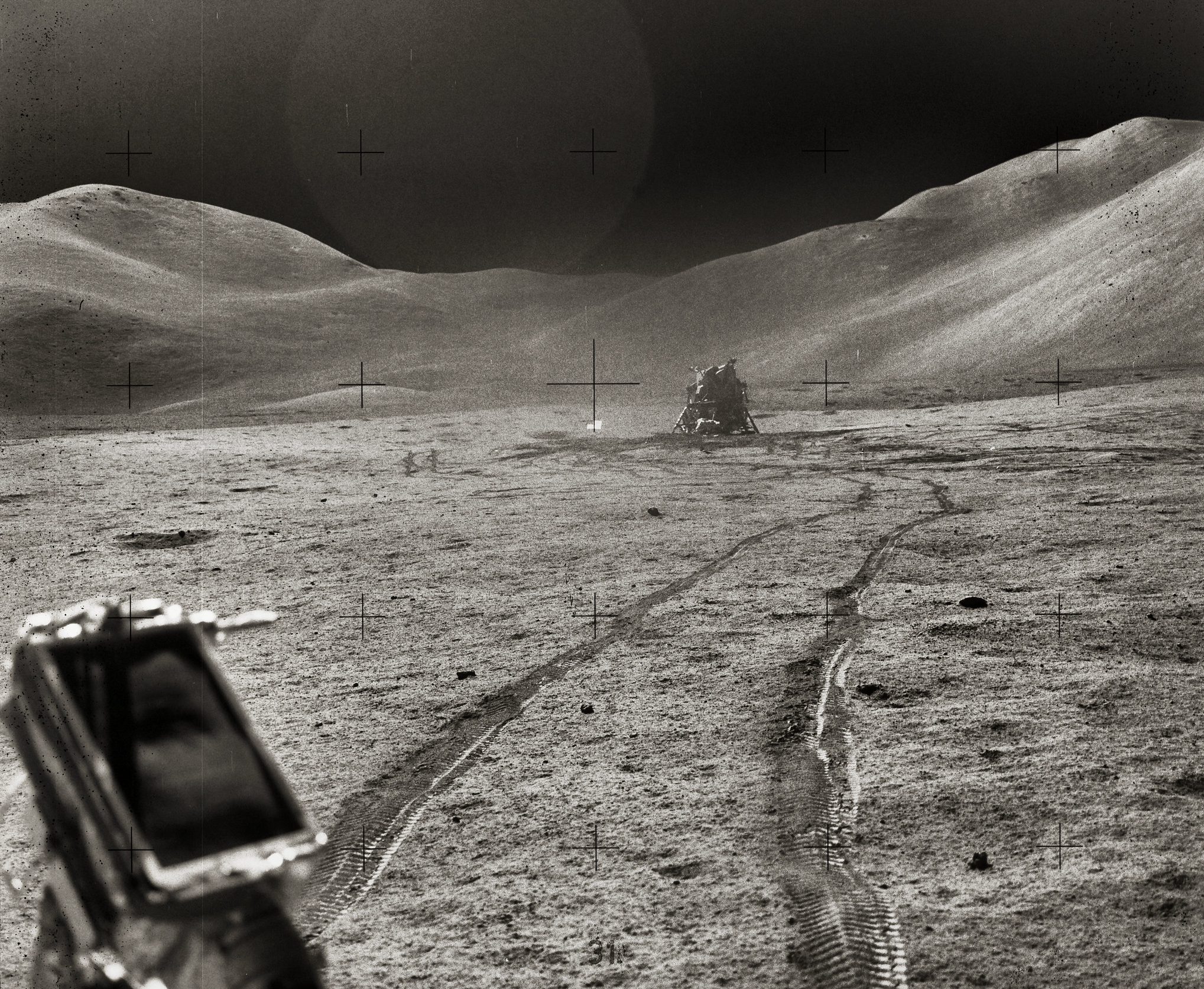 Apollo 15 distant view of Lunar Module