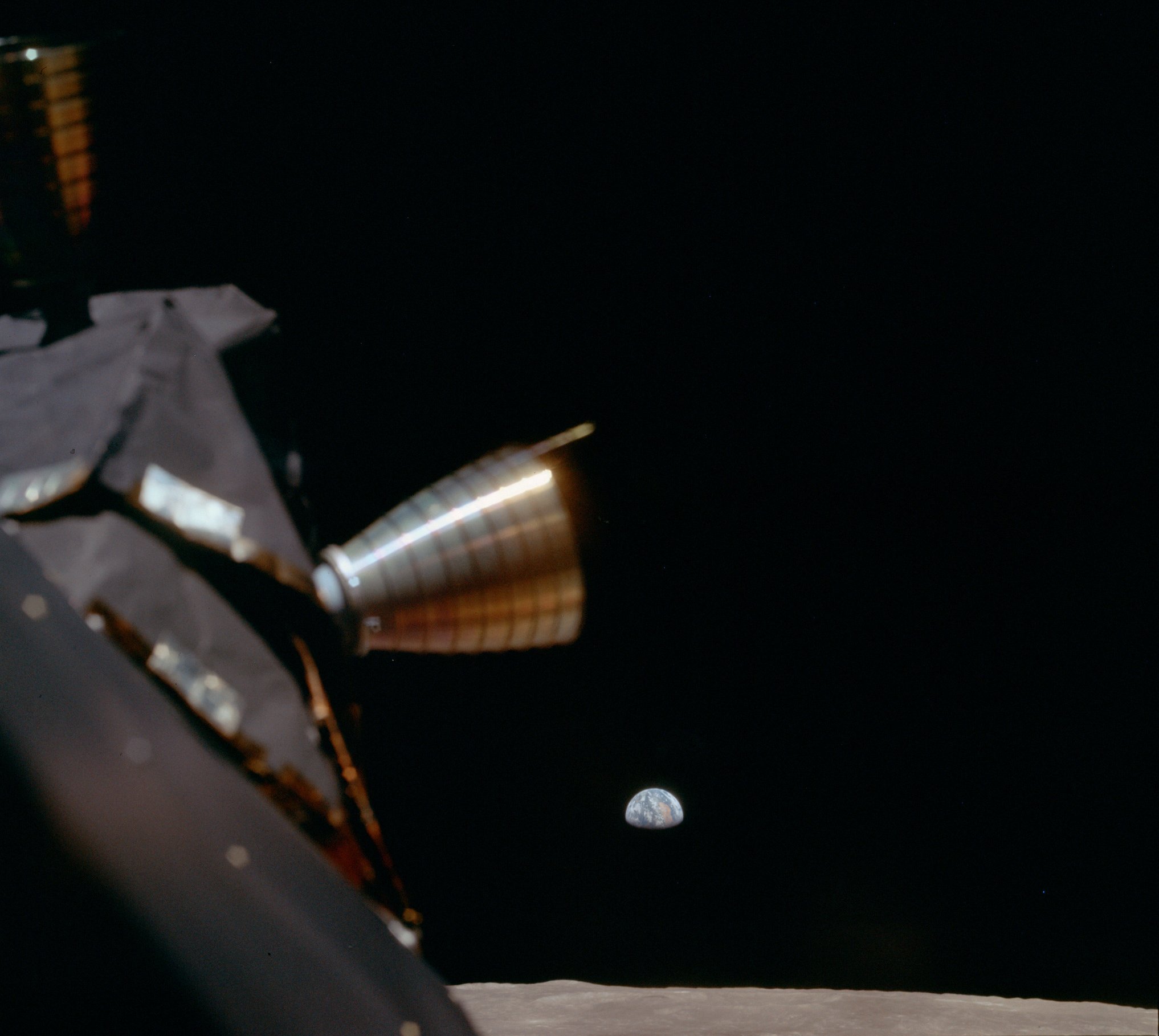 Earthrise from Apollo 11