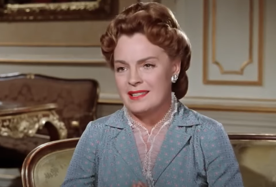 Screenshot from the movie Sissi (1955) showing Magda Schneider
