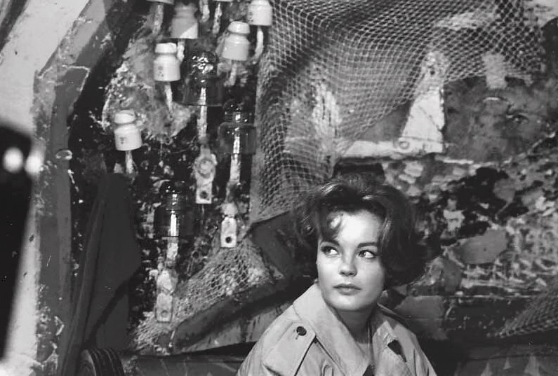 Romy Schneider In 1965 in a shirt