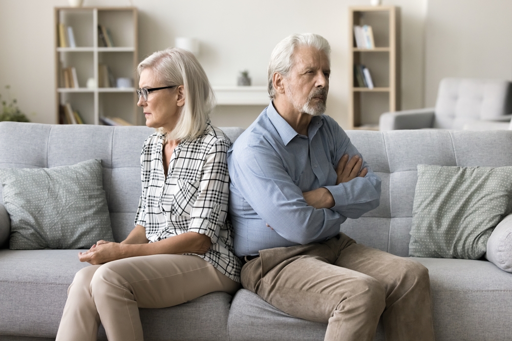 older couple thinking about divorce