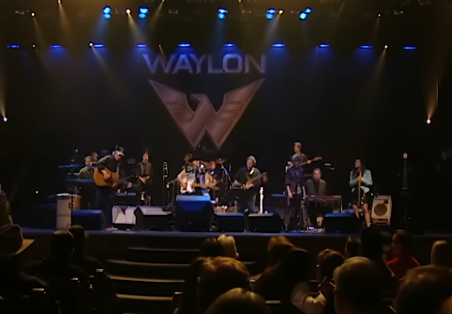 Waylon Jennings on stage