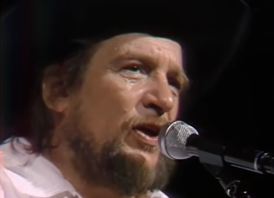 Waylon Jennings on stage