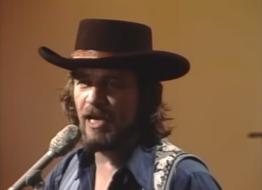 Waylon Jennings on stage