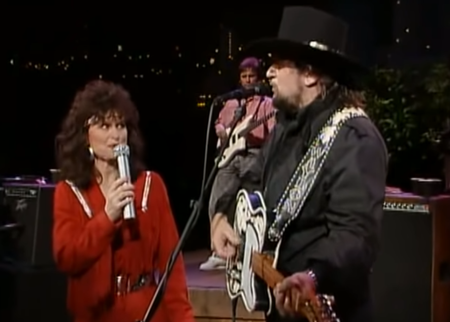 Waylon Jennings on stage