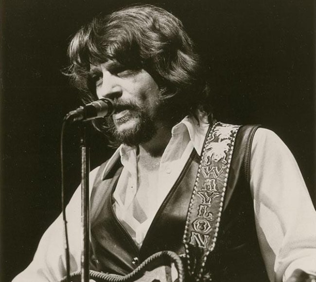 Waylon Jennings on stage