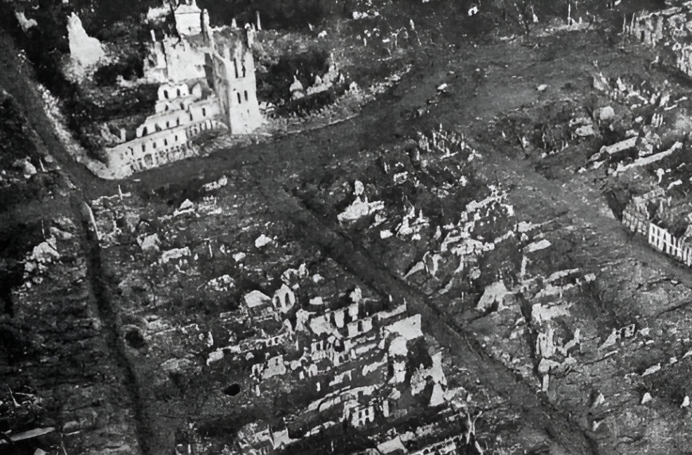 World War I destruction in Ypres