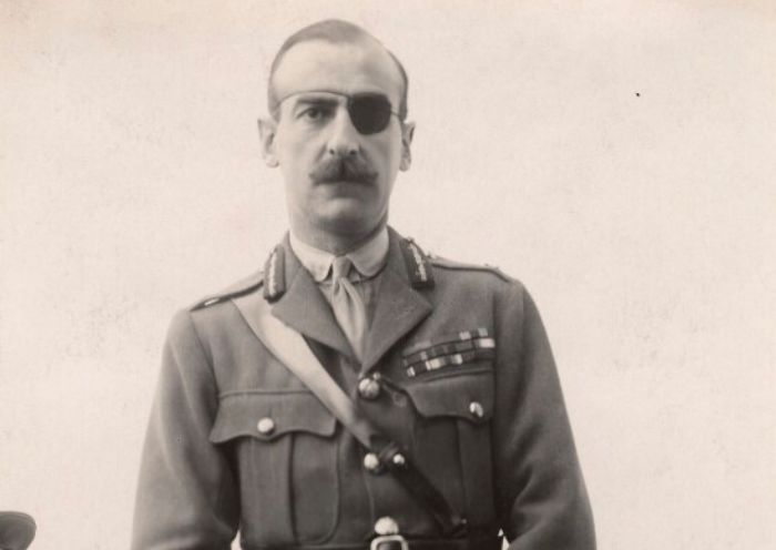 Sir Adrian Carton De Wiart posing for a photo