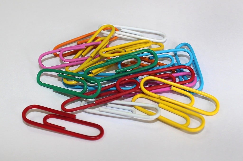 Colorful paper clips