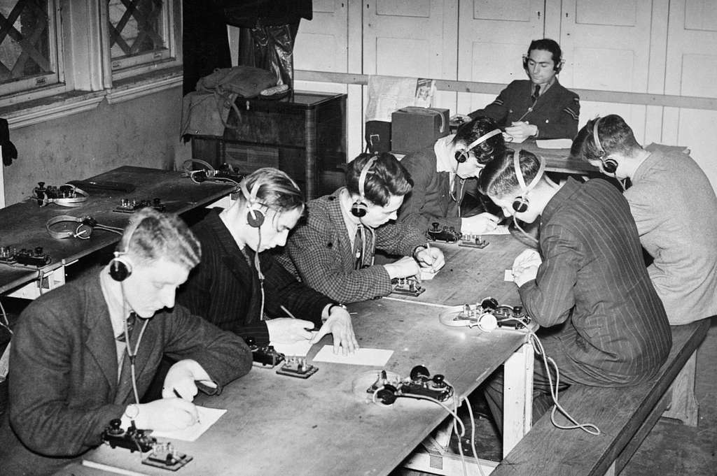 Recruits take a Morse Code test