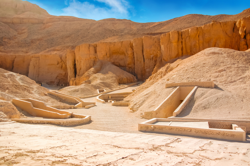 Entrance to Tutankhamuns tomb in the Valley of the Kings